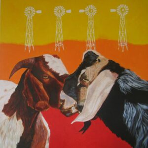 Karoo Landscape with Goats