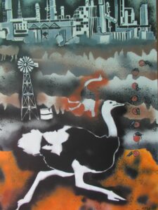Ostrich-and-Oil-Refinery