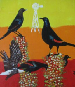 Red-winged-starlings